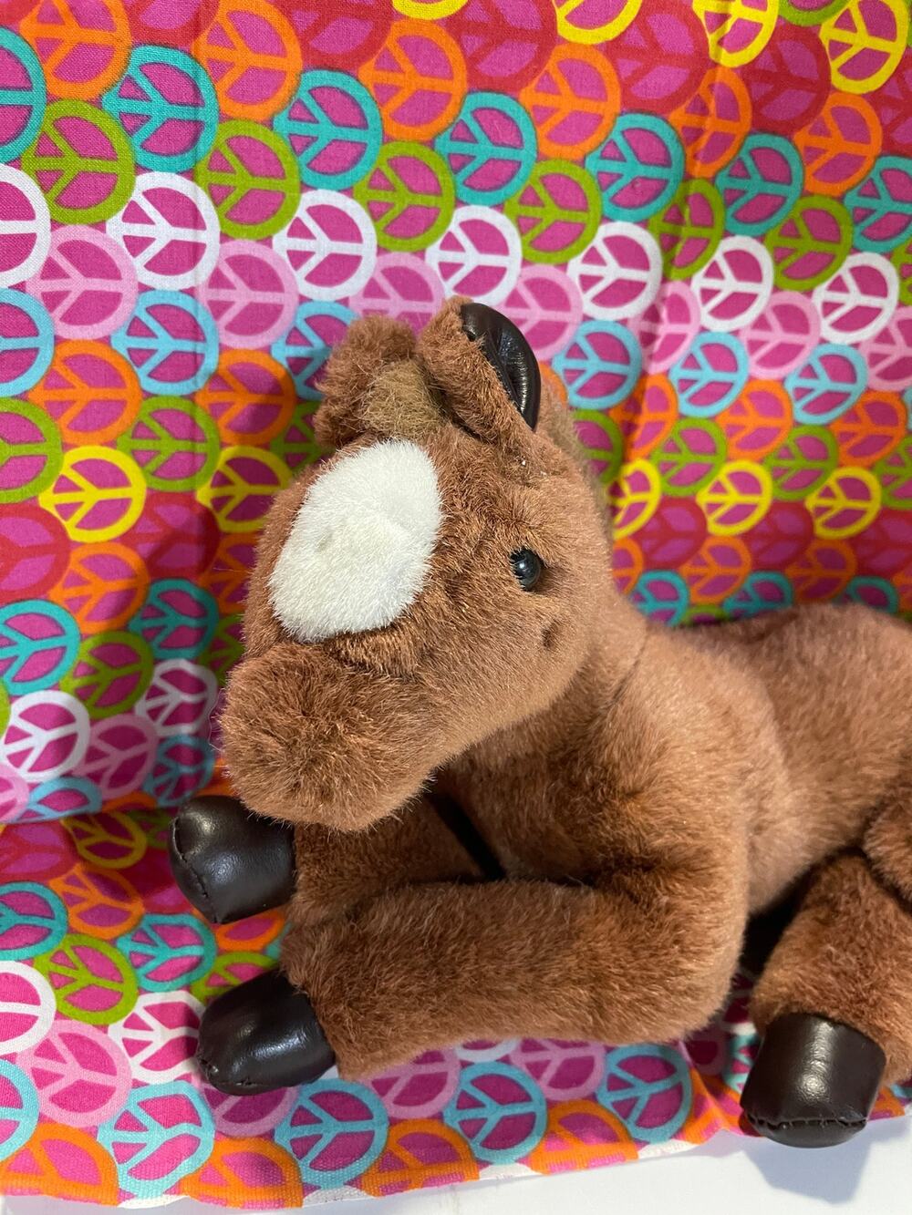 Mary Meyer Brown Horse Pony Plush Animal 11" Long Vinyl Paws